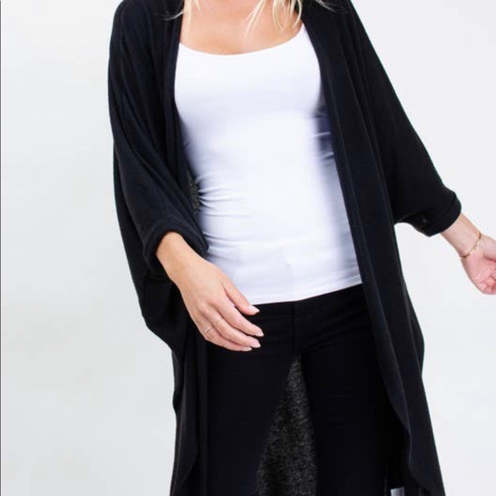Brushed Sweater Maxi Cardigan